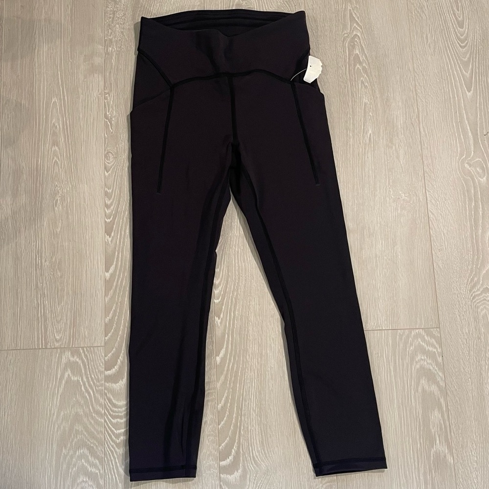 NWT Lululemon Power Thru High Rise Crop 23" Black size 6 - Picture 6 of 15